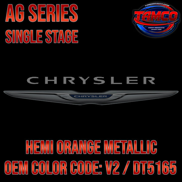 Chrysler Hemi Orange Metallic | V2 / DT5165 | 1969-1973 | OEM AG Series Single Stage