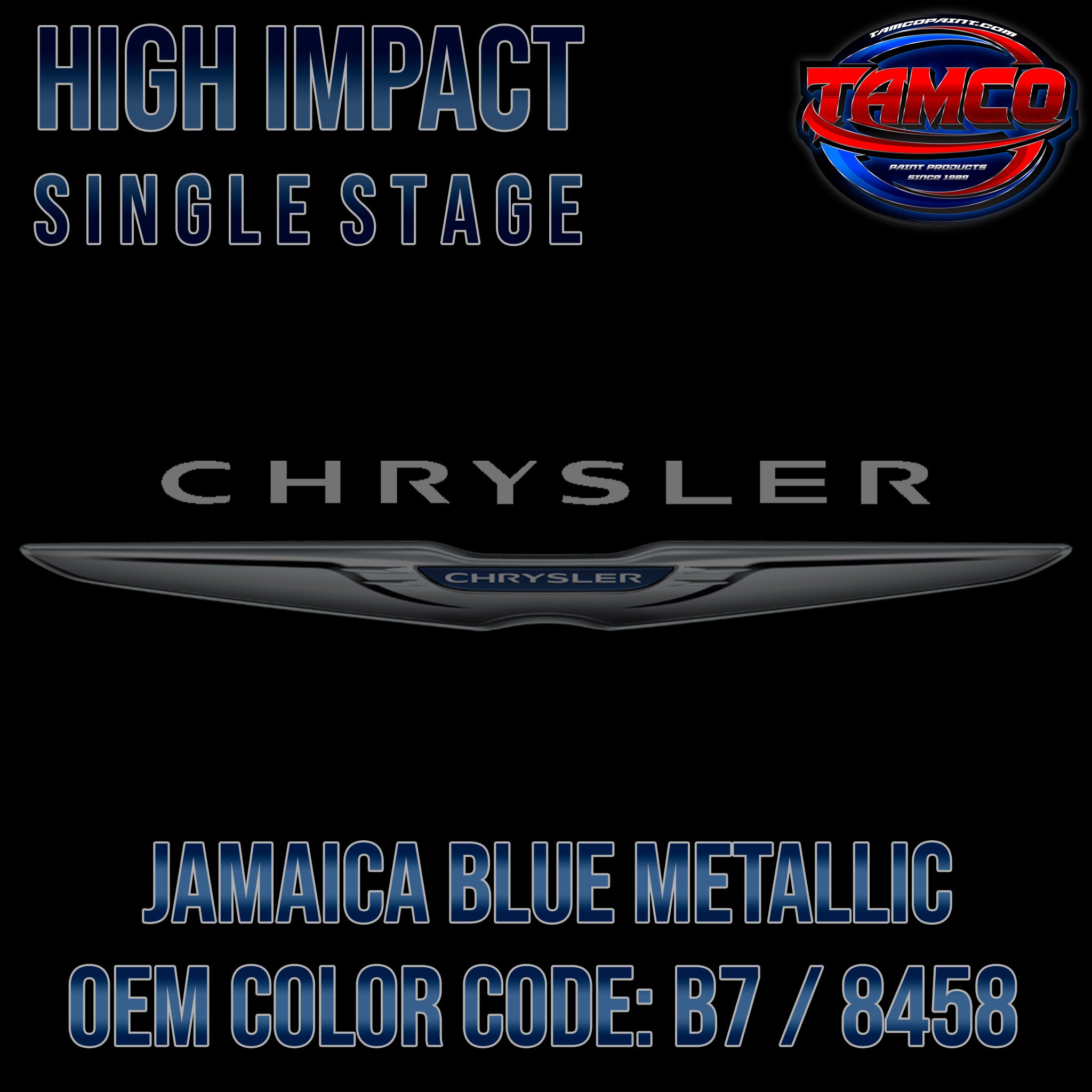 Chrysler Jamaica Blue Metallic | B7 / 8458 | 1969-1970 | OEM High Impact Single Stage