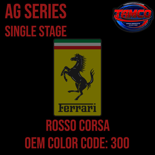 Ferrari Rosso Corsa | 300 | 1981-1996 | OEM AG Series Single Stage