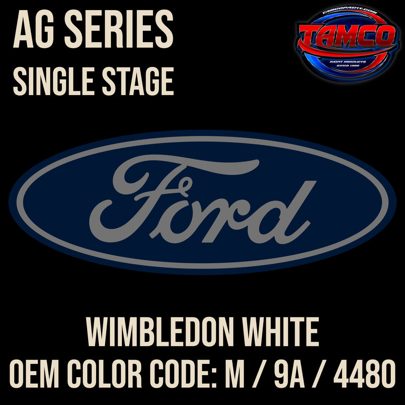 Ford Wimbledon White | M / 9A / 4480 | 1964-1966 | OEM AG Series Single Stage