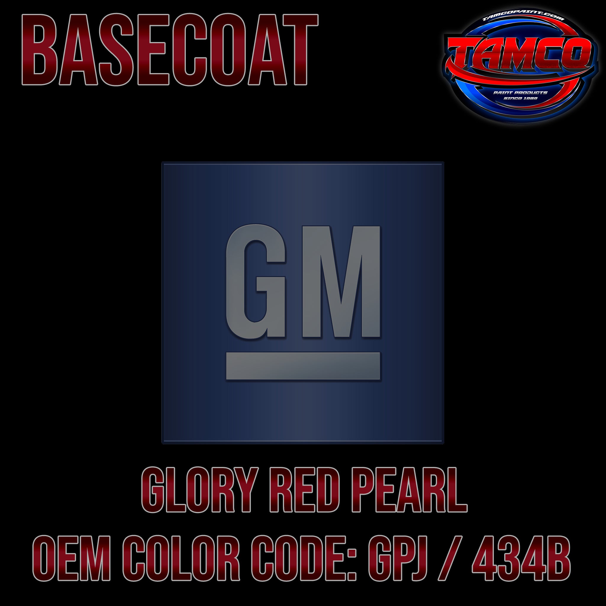 GM Glory Red Pearl | GPJ / 434B | 2017-2021 | OEM 2K Tri-Stage Basecoat