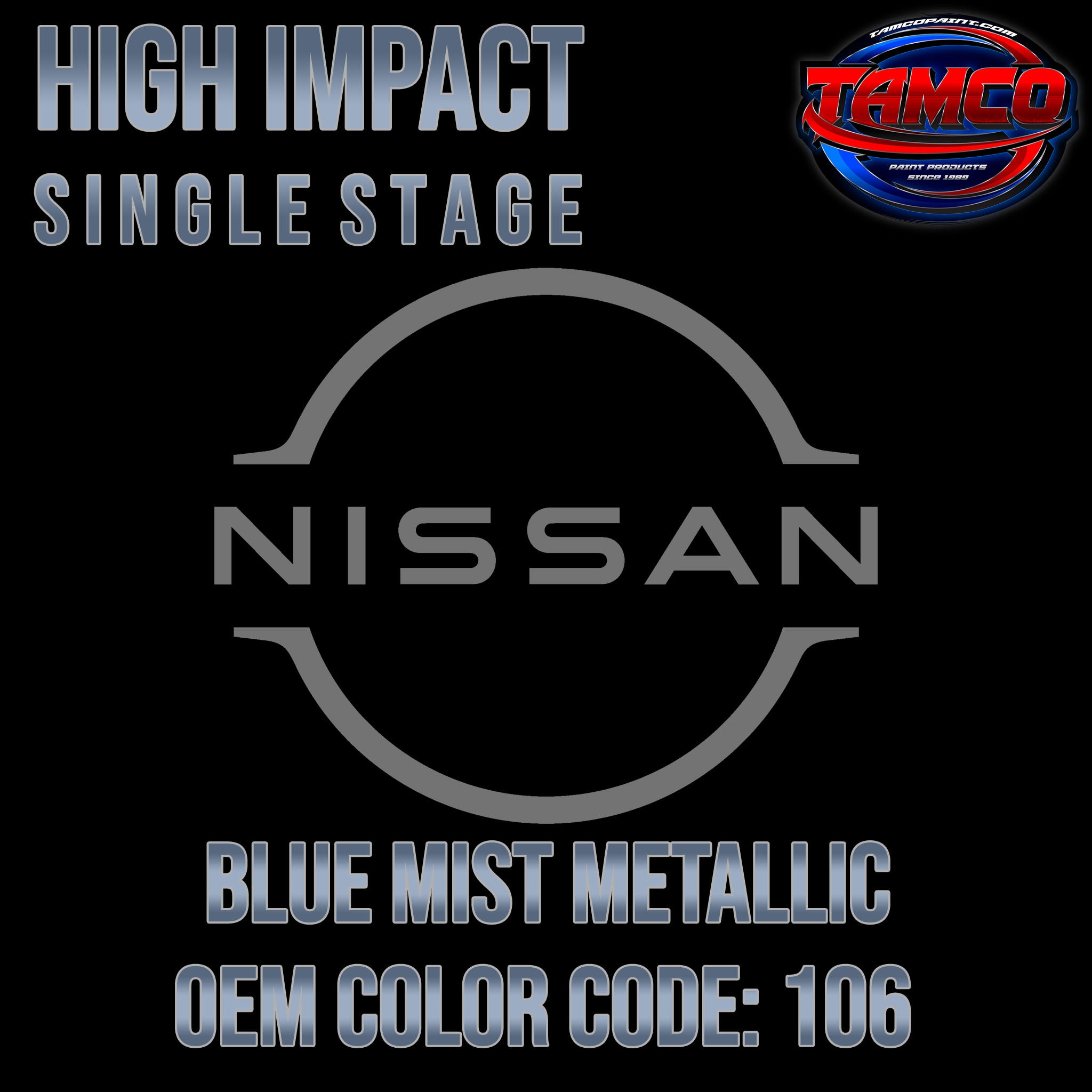 Nissan Blue Mist Metallic 106 1983 1987 OEM High Impact Single S