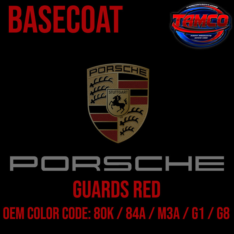 Porsche Guards Red | 80K / 84A / M3A / G1 / G8 | 1999-2023 | OEM Basecoat