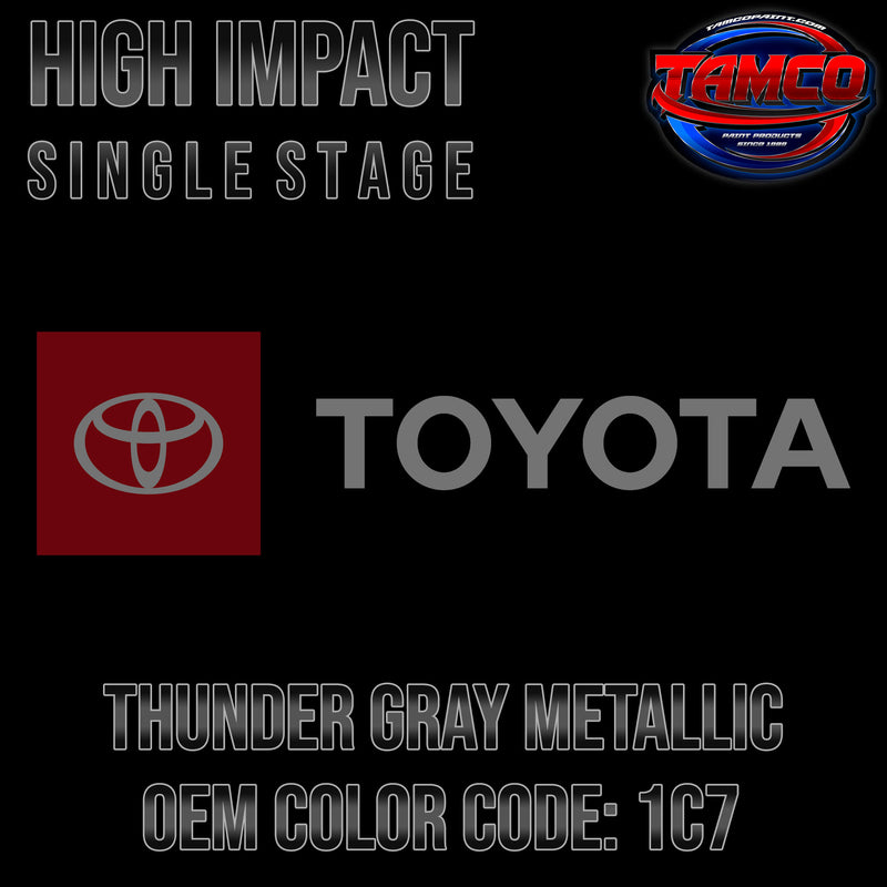 Toyota Thunder Gray Metallic | 1C7 | 1999-2003 | OEM High Impact Single Stage