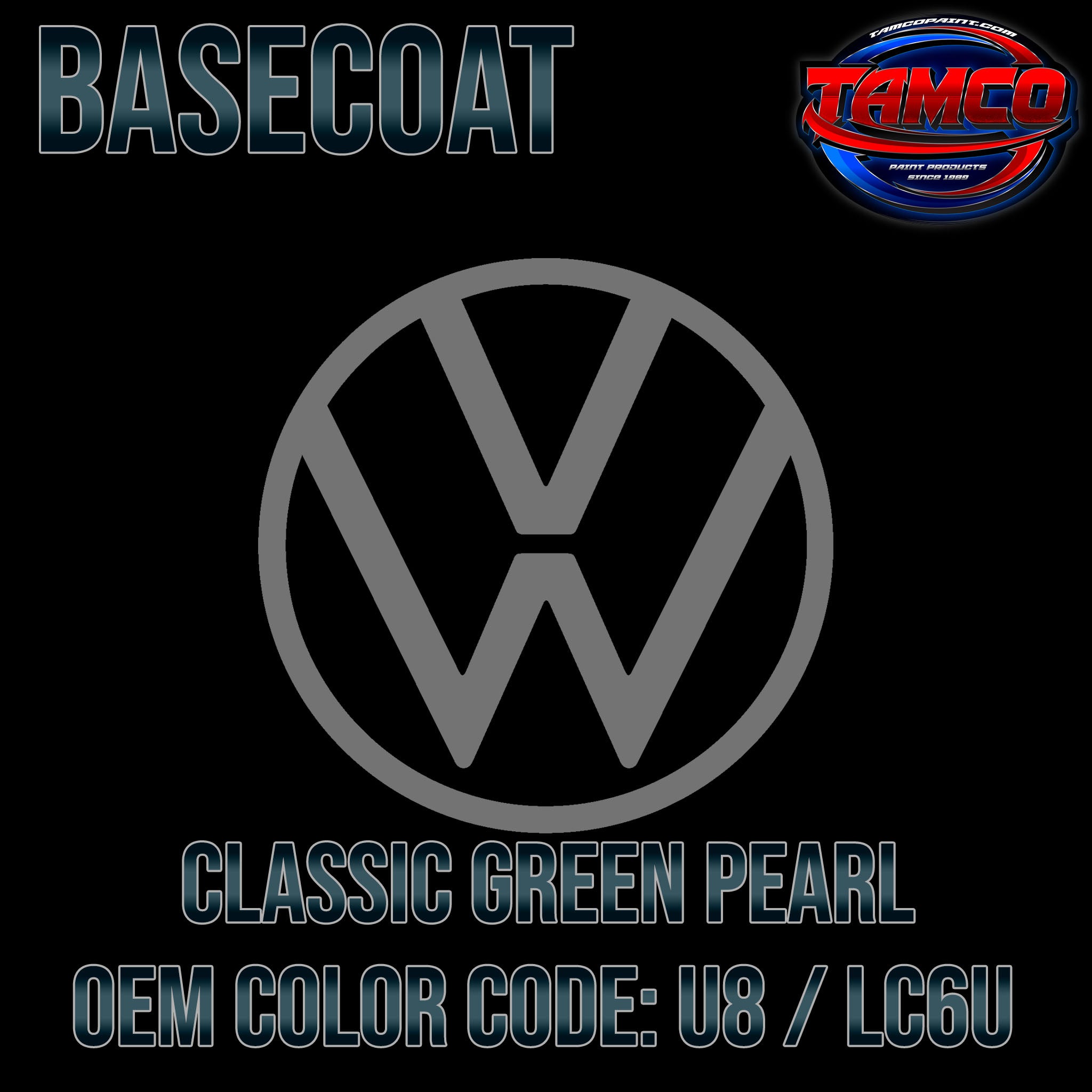 Volkswagen Classic Green Pearl | U8 / LC6U | 1993-1999 | OEM Basecoat