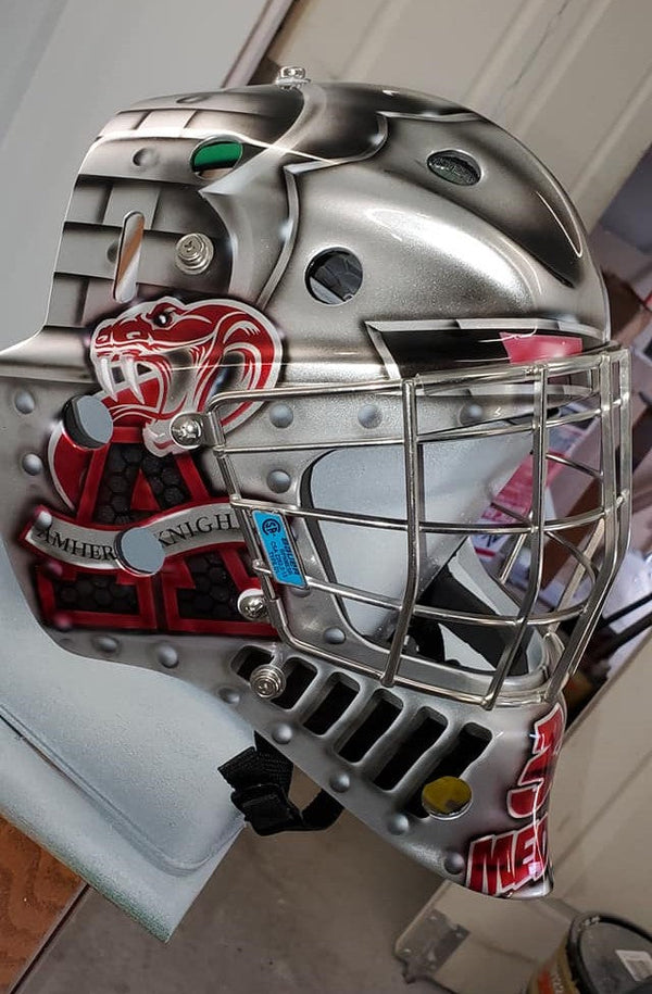 Tamco Paint Slick Silver Metallic in Hockey Goalie Helmet