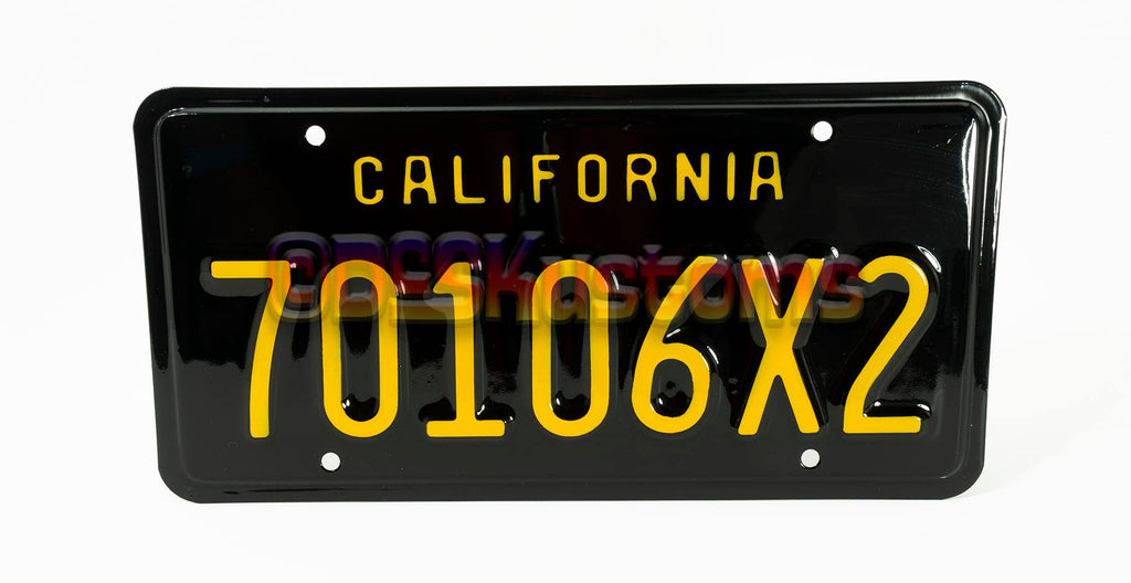 JET BLACK & YELLOW SUNRISE | JOHN STEELE | LICENSE PLATE NUMBER