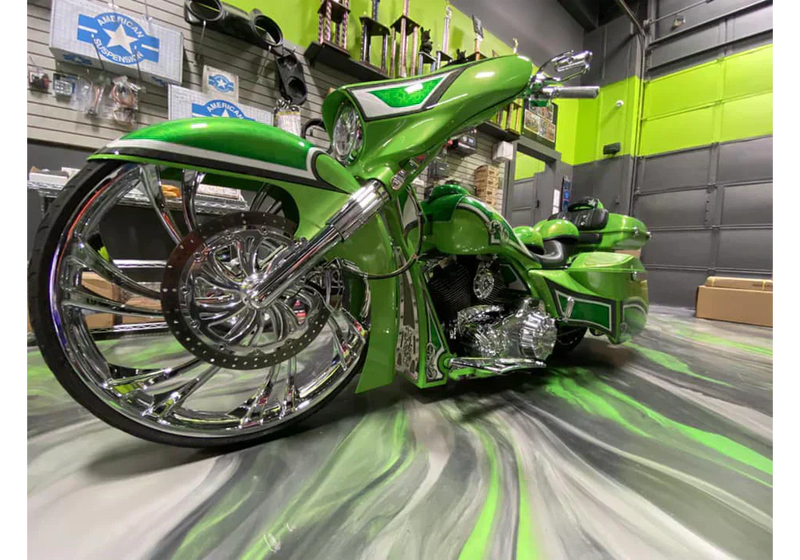 Tamco Paint Shamrock Green in 2015 Harley Davidson Street Glide