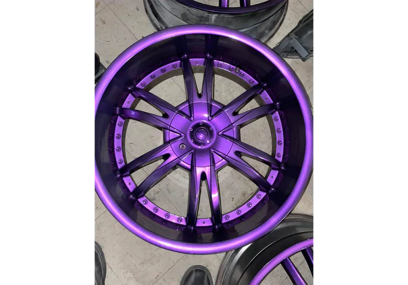 Tamco Paint Stellar Violet in Car Rim