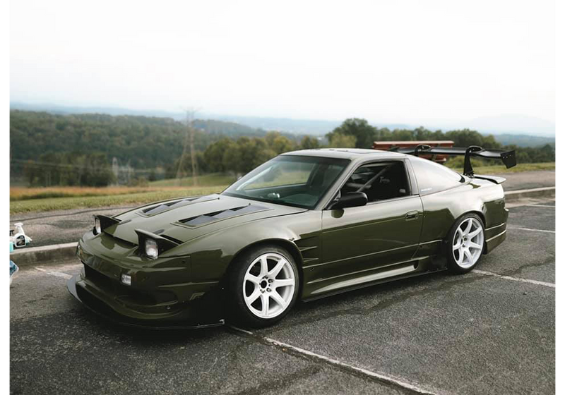 Tamco Paint Porsche Nato Olive OEM in 1994 Nissan 240X