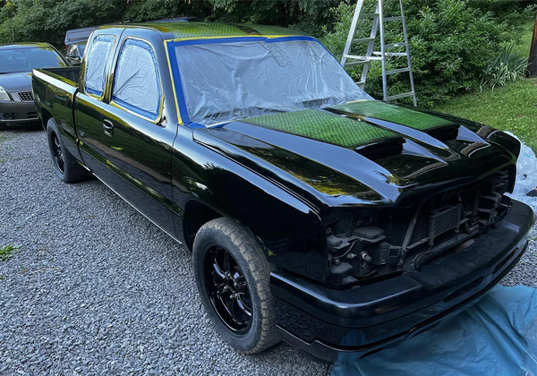 Tamco Paint Triple Sinister Green in Chevrolet C10 pickup