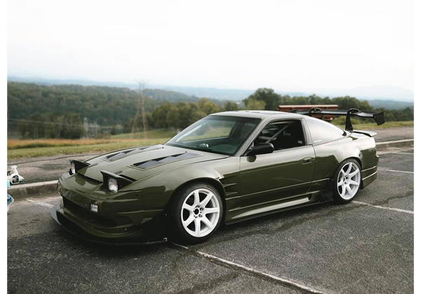 Tamco Paint Porsche Nato Olive OEM in 1994 Nissan 240X