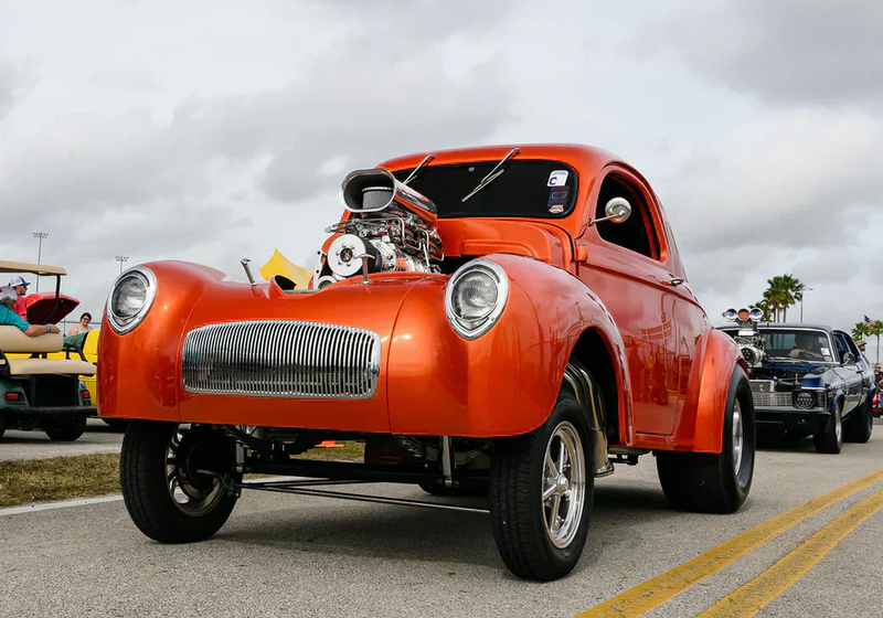 Tamco Paint Shocktop Orange in 1941 Willys Coupe