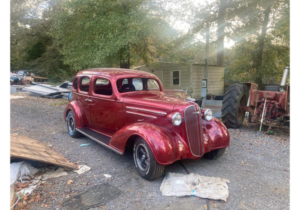 CHRYSLER INFERNO RED CRYSTAL | REDFORD STEELE | 1936 CHEVROLET MASTER DELU