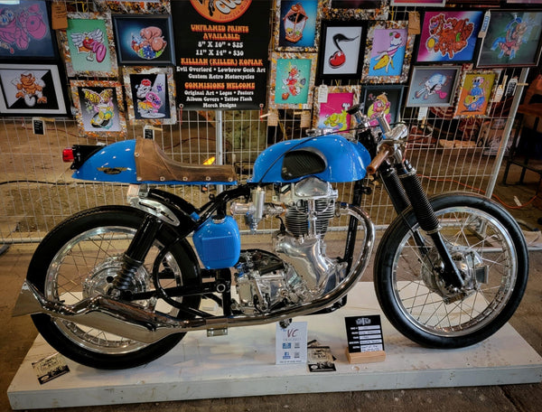 Tamco Paint Ford Grabber Blue in Cafe Racer Style Motorcycle
