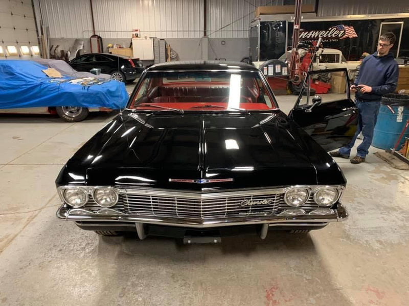 Tamco Paint Underhood Satin Black SS Kit in 1965 Chevrolet Bel Air