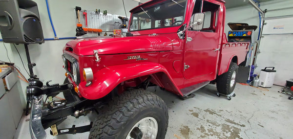 Tamco Paint Rock-It-Red in 2001 Toyota Land Cruiser 40 series pickup truck