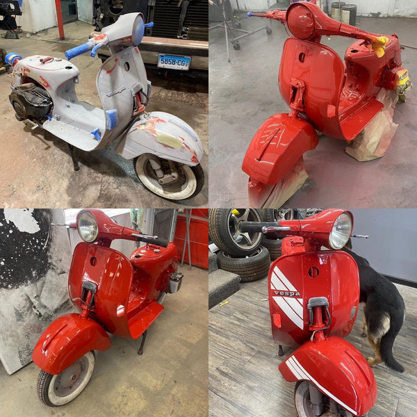 Tamco Paint HC2104 High Solids Clearcoat on Vespa Scooter