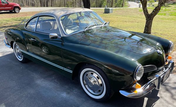 Tamco Paint Cypress Green in 1969 Karmann Ghia