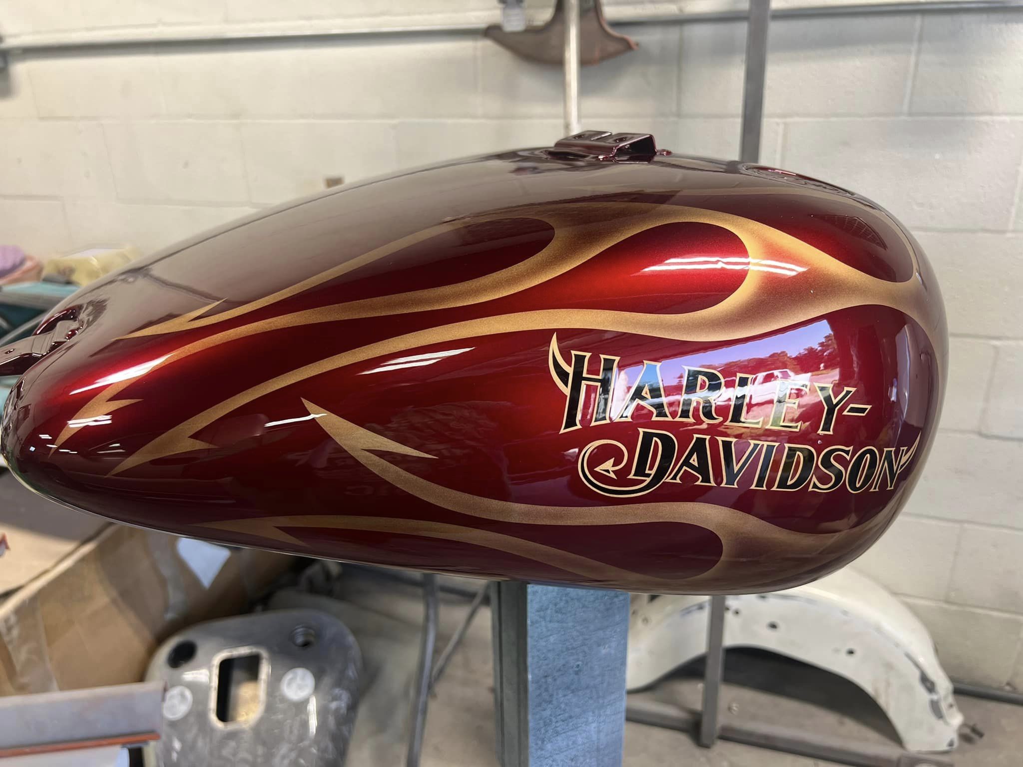 Tamco Paint HC2104 High Solids Clearcoat on Motorcycle Parts