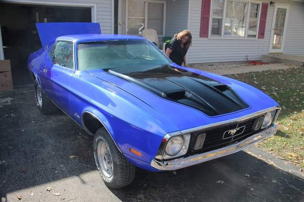 Tamco Paint Blue Nitrous in 1973 Ford Mustang Grande