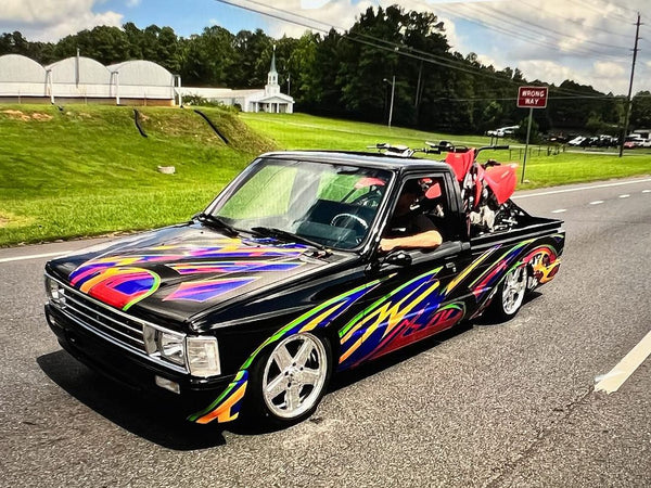 Tamco Paint Murdered Out Black in 1986 Toyota Pickup SR5