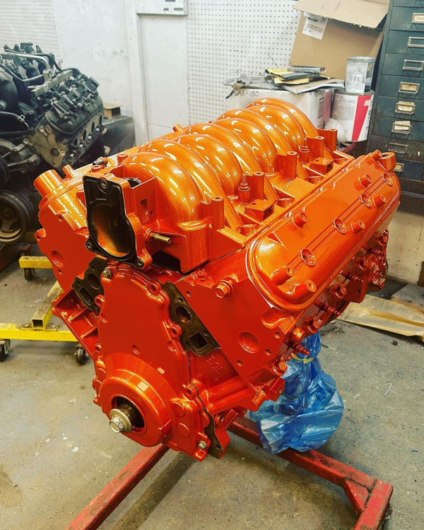 Tamco Paint HC2104 High Solids Clearcoat on Car Engine