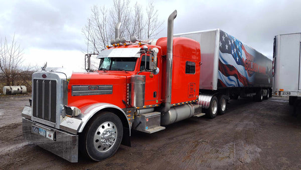 Tamco Paint Bright Red Basecoat Factory Packs in Peterbilt 389