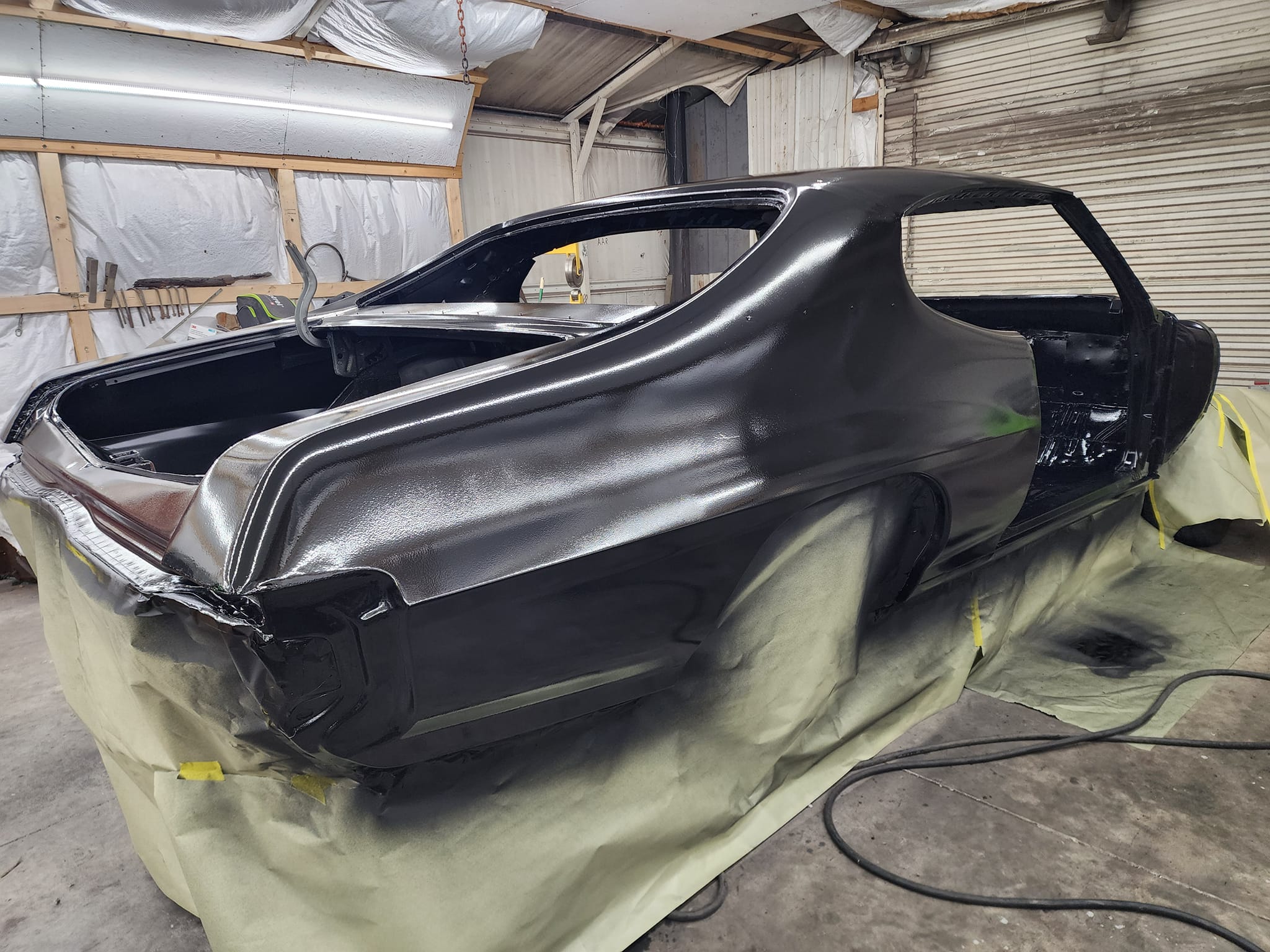 Tamco Paint HP772 Black High Build Epoxy Primer in 1970 Pontiac GTO
