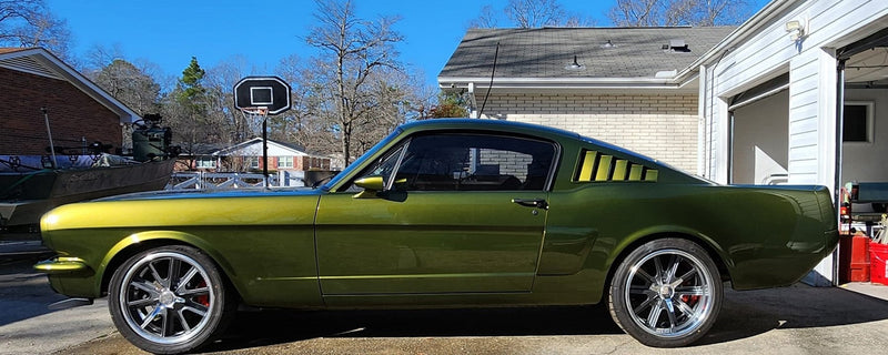 Tamco Paint Yuengling Green in 1965 Mustang Coyote
