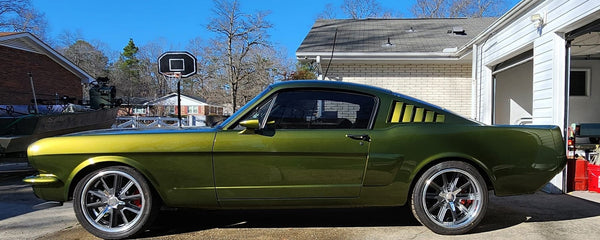 Tamco Paint Yuengling Green in 1965 Mustang Coyote