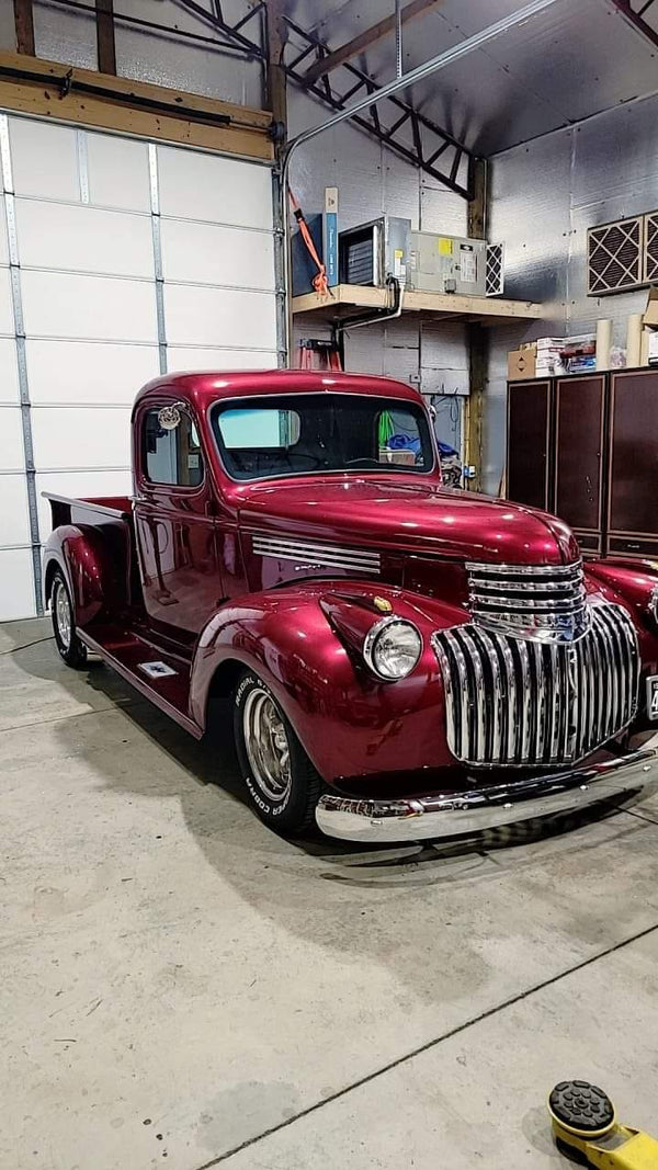 Tamco Paint Rock It Red in 1946 Chevrolet Pick Up Truck