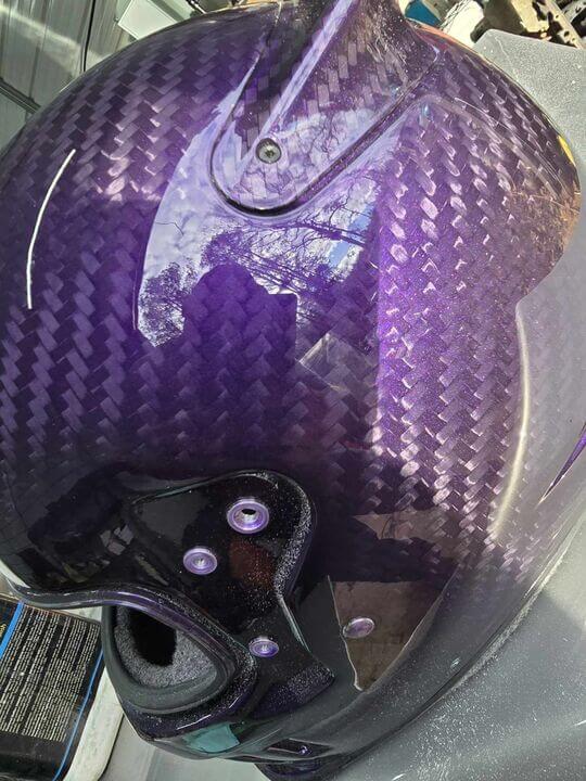 Tamco Paint Purple Pop Pearl in Helmet
