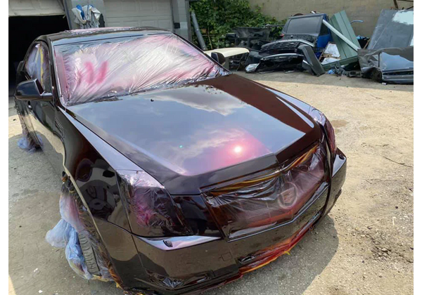 Tamco Paint Cabernet Candy Pearl Basecoat in Cadillac CTS