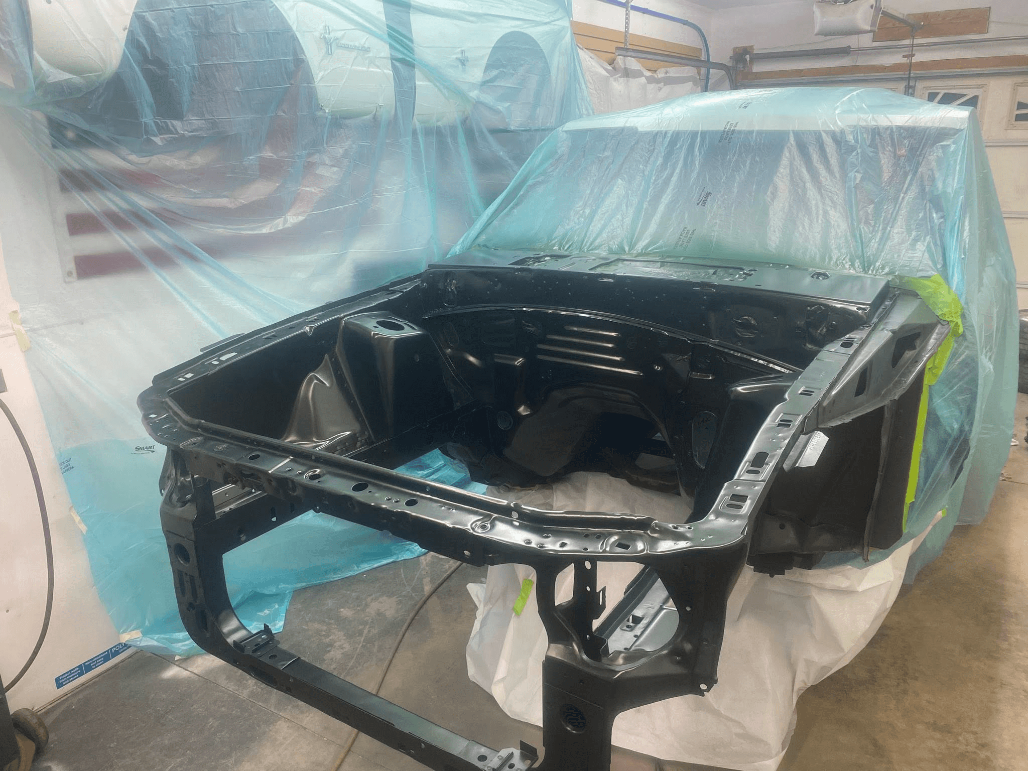 Tamco Paint Ford Eruption Green Metallic in Engine Bay