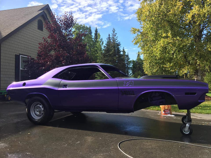 Throwback Plum Crazy Craftmanship in 1974 Dodge Challenger