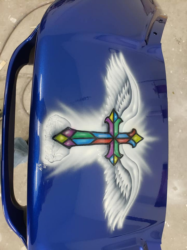 Tamco Paint Tamco Intensity Chalk White & Black Out Black in Motorcycle Gas  Tank