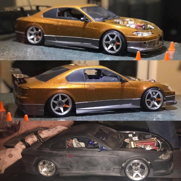 Tamco Paint Toxic Sunburst in Pandora RC Nissan
