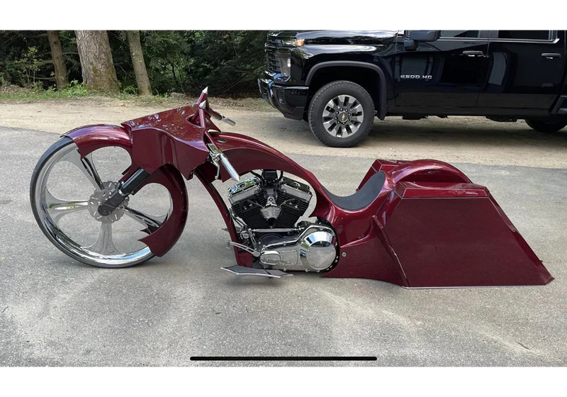 ROCK-IT-RED | MATT THURBER | CUSTOM BAGGER MOTORCYCLE