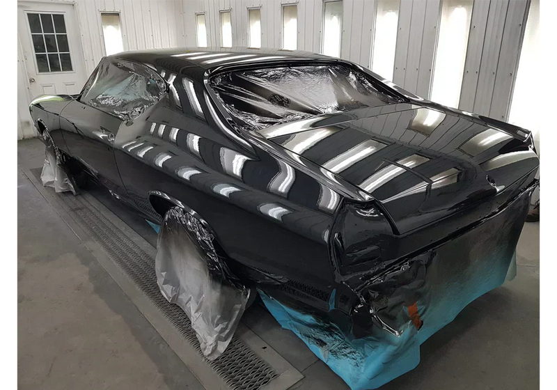 Tamco Paint Murdered Out Black in 1969 Chevrolet Chevelle