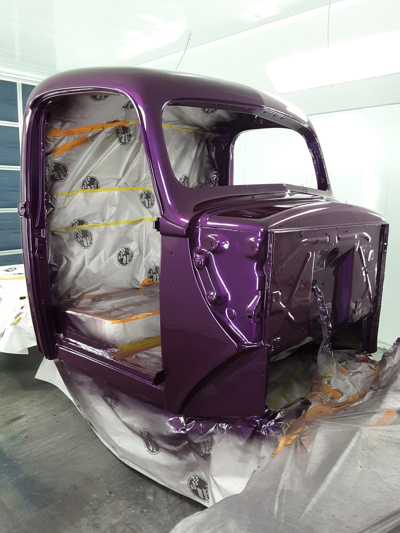 Tamco Paint Purple Pop Pearl and Sangria in 1946 Ford