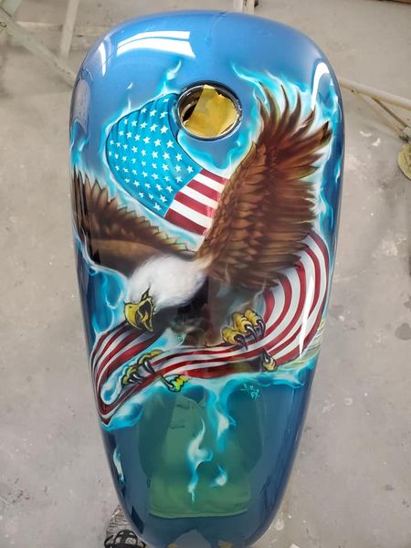 Tamco Paint Monaco Candy in motorcycle tank