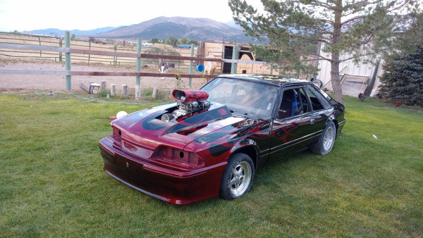Tamco Paint Murdered Out Black 2.0 in Foxbody Ford Mustang