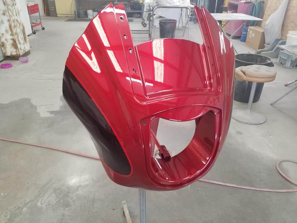 Tamco Paint Brush FX Pinstriping Lazer Red on Motorcycle Fairing
