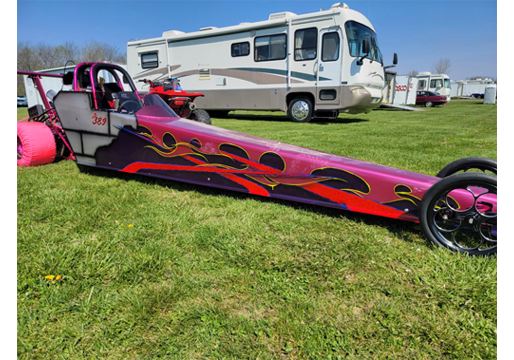 Tamco Paint You Cant Sit With Us Pink in Dragster Car
