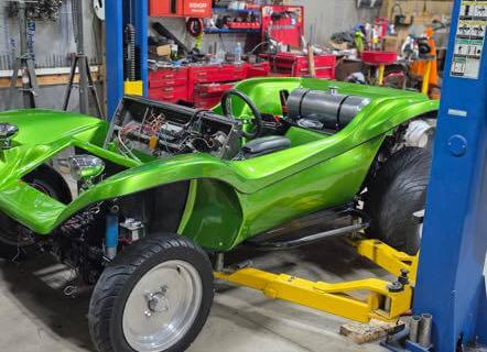 Tamco Paint Drag N Green Metallic on Meyers Manx Dune Buggy