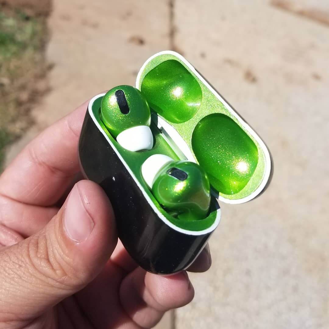 Tamco Paint Drag N Green Metallic on Airpods Pro