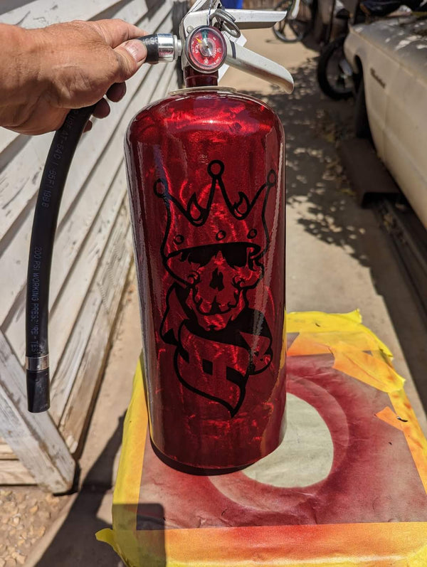 Tamco Paint OG Red Candy Concentrate in Decorative Fire Extinguisher