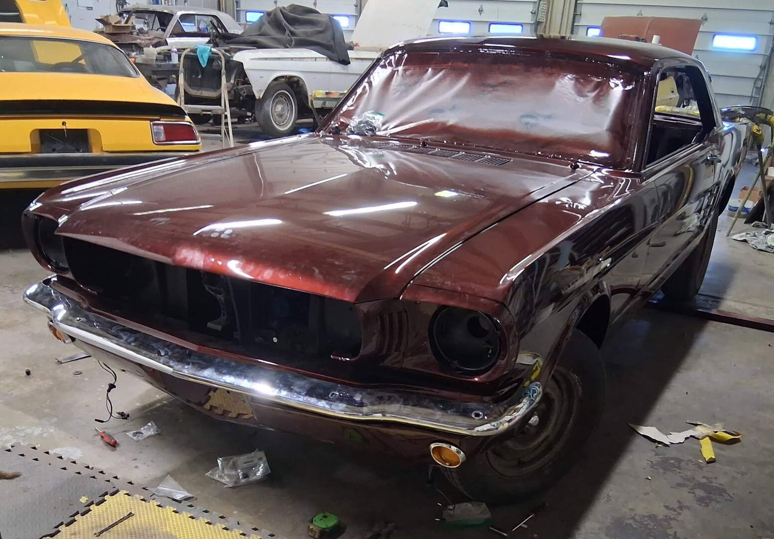 Tamco Paint Ford Vintage Burgundy on 1966 Ford Mustang