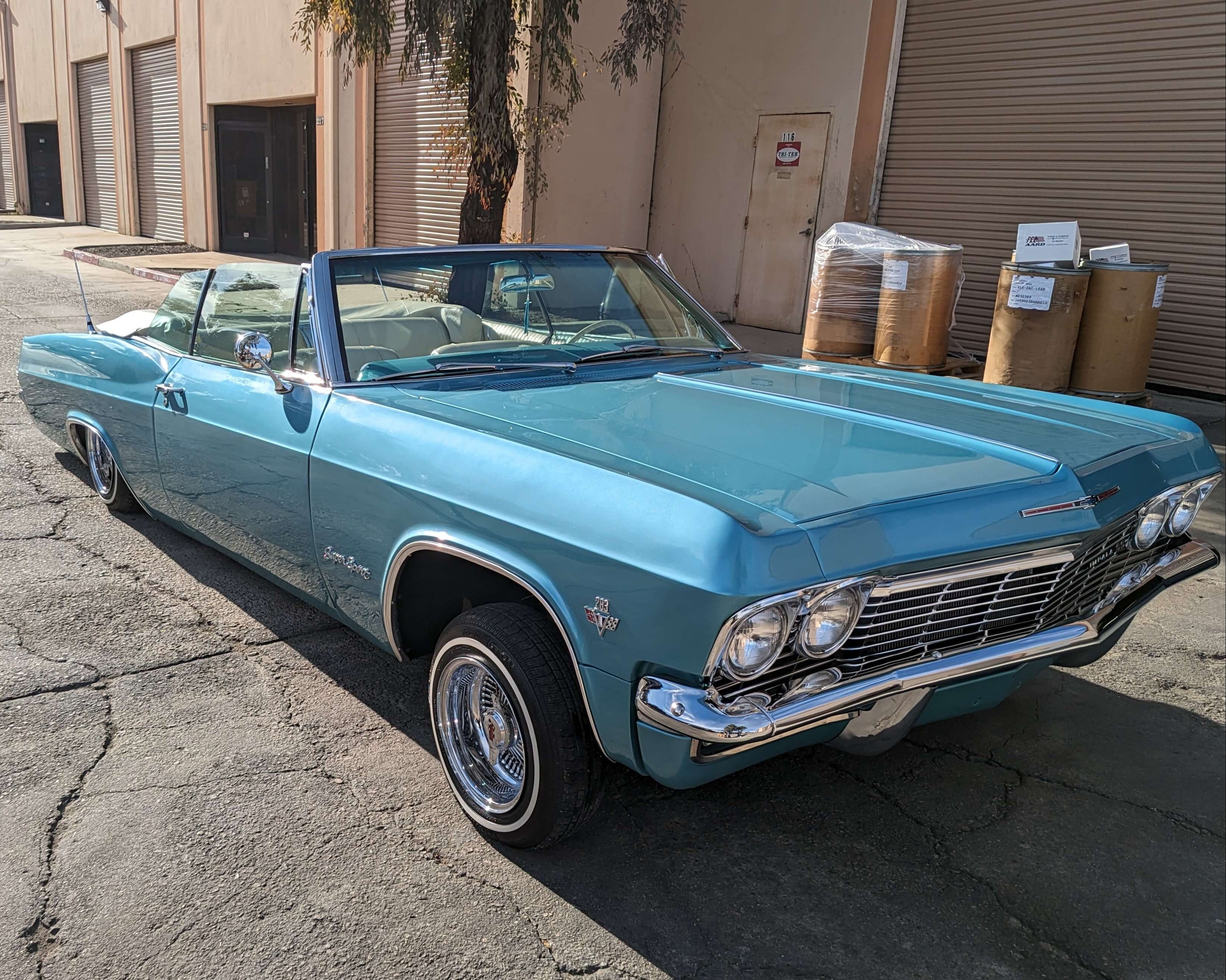 Tamco Paint GM Artesian Turquoise and Stellar Blue on 1960 Chevrolet Impala